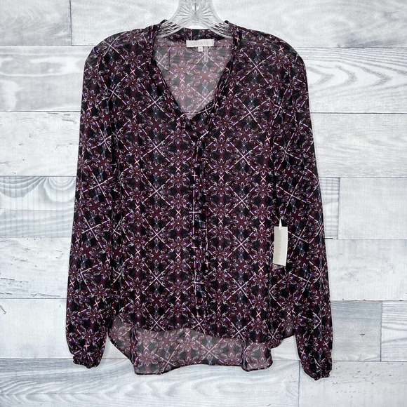 1. State Patterned Blouse - Picture 1 of 8